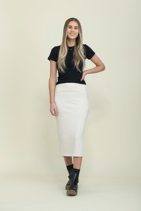 Erin-Luxe Fleece Midi Skirt